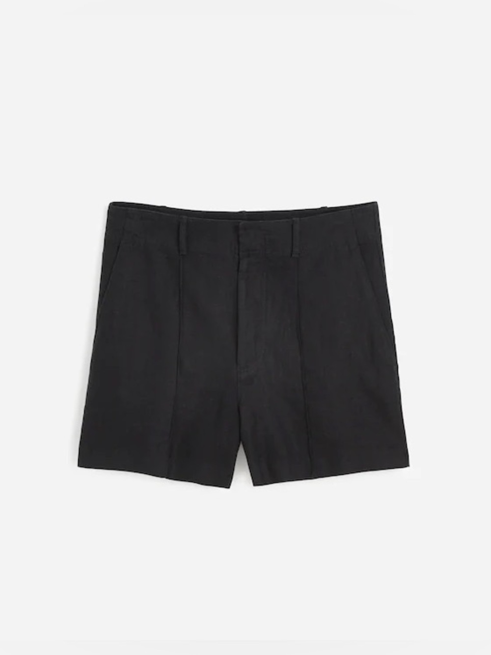 Madewell Black Women's Tailored Linen Shorts